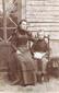 Дочь и сын о. Стефана − Александра и Петр на веранде своего дома. 1895 год (Фамильный альбом Крекниных)